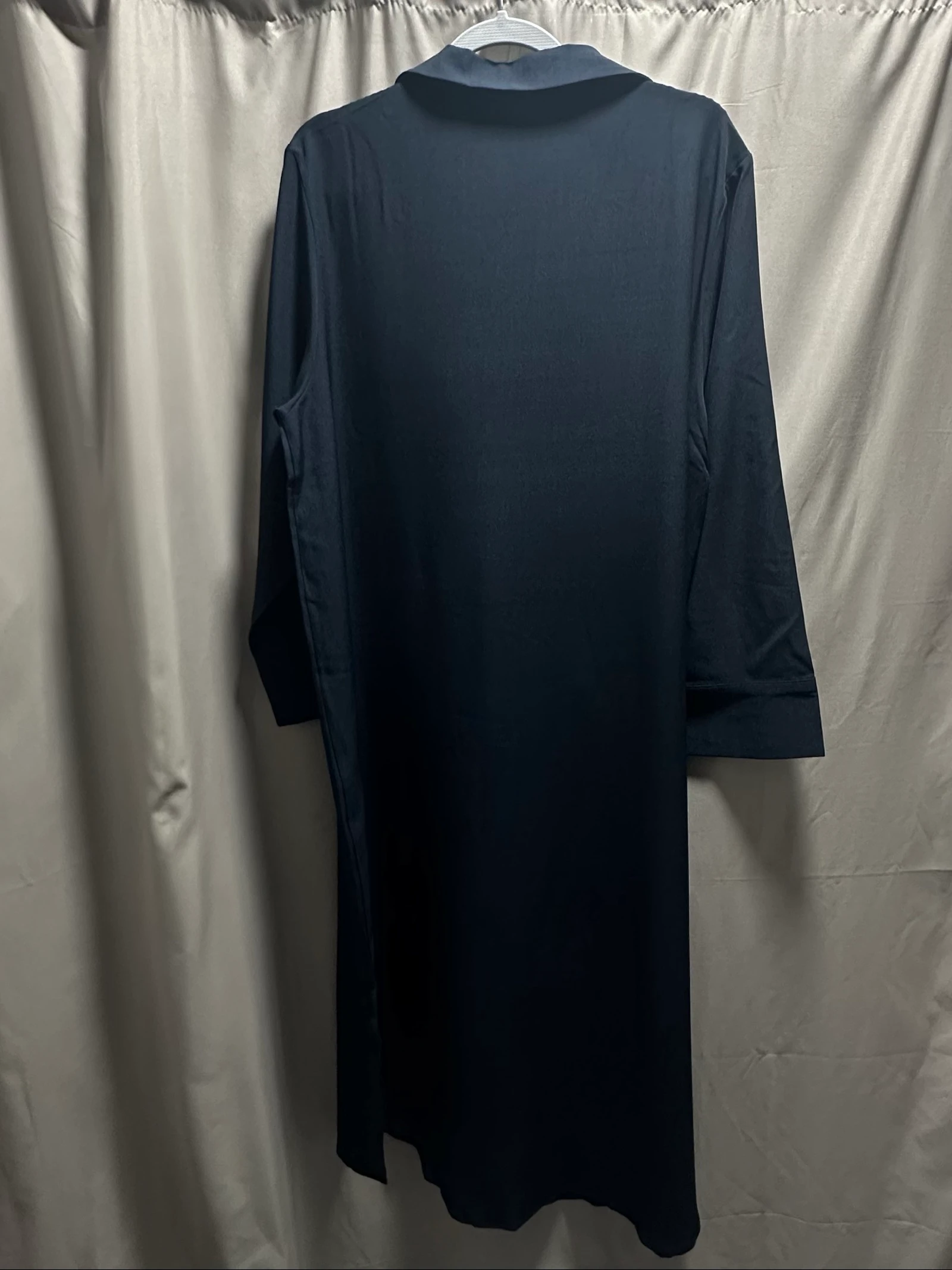 Dark blue long shirt dress – photo 4